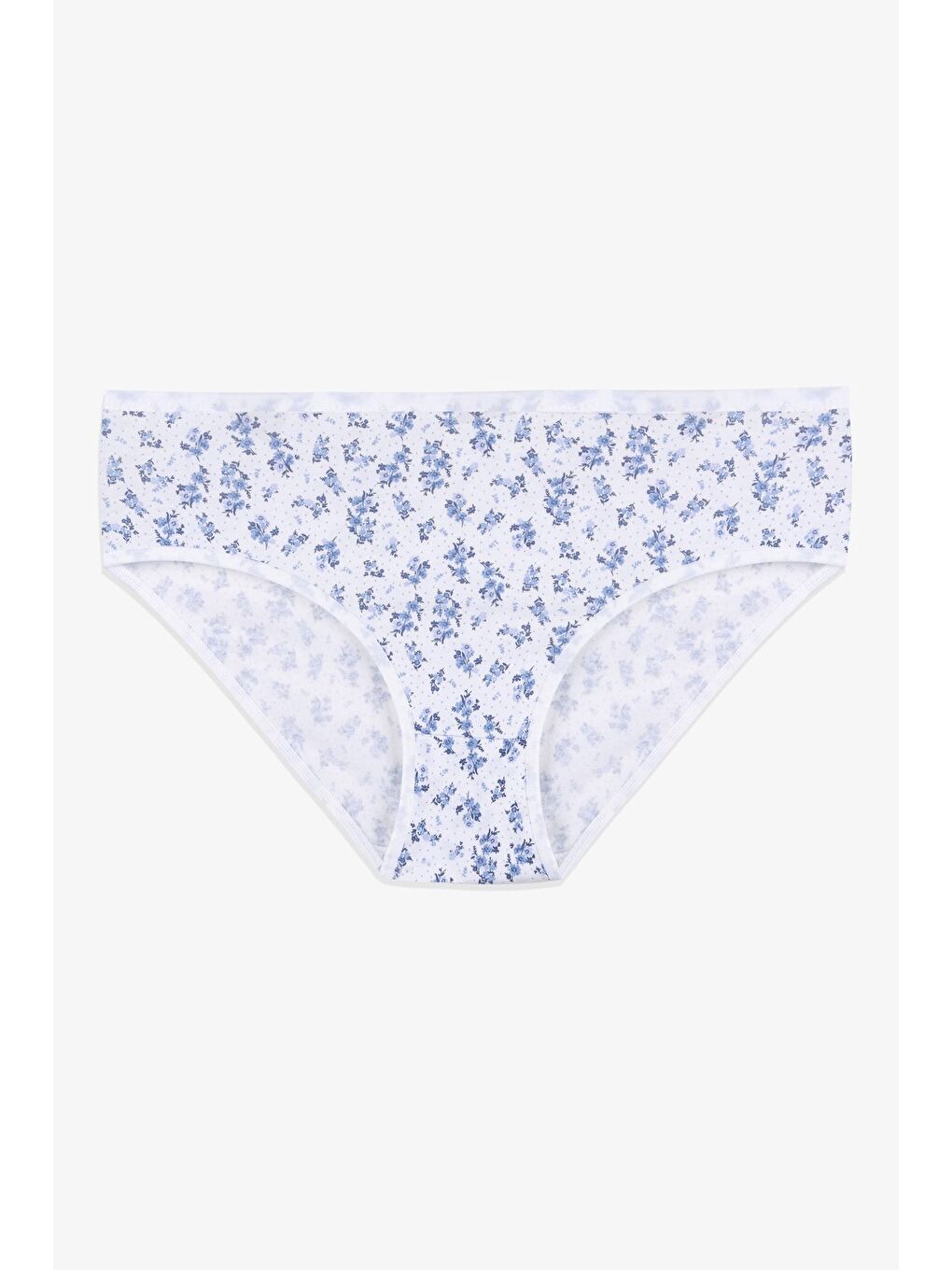 Mavi Kadın 3'lü Desenli Pamuklu Yüksek Bel Bato-1