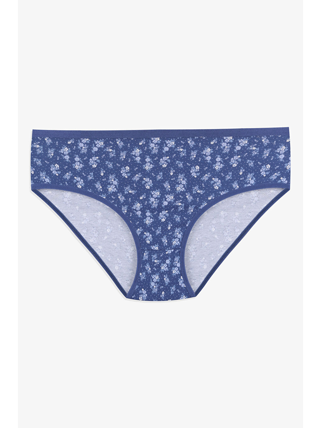 Mavi Kadın 3'lü Desenli Pamuklu Yüksek Bel Bato-3