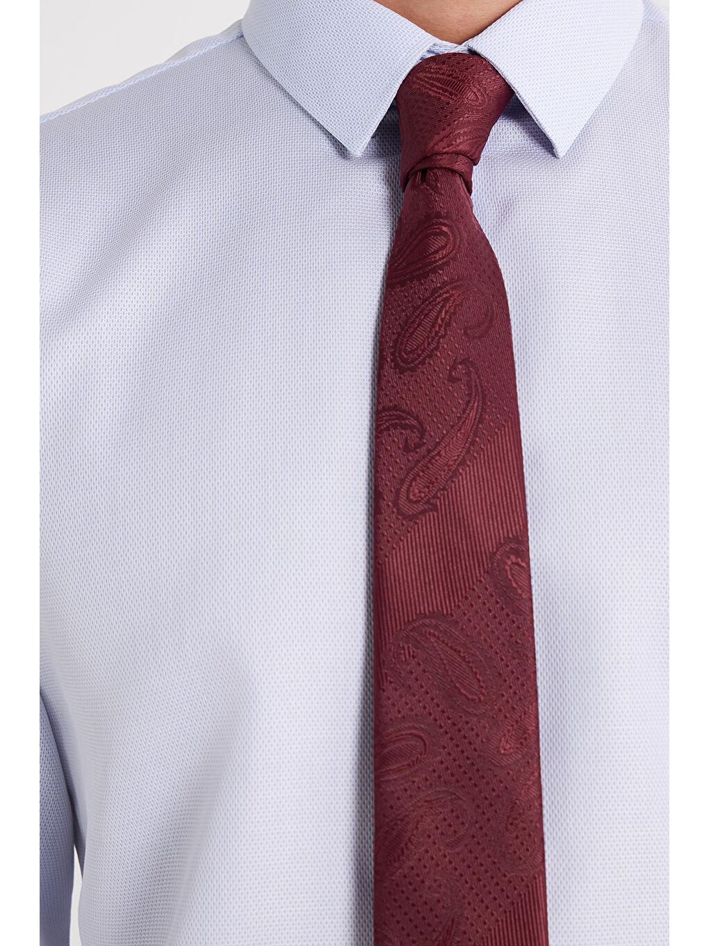 Slim Fit Mavi Non-Iron %100 Pamuk Doğa Dostu Ekoteks Belgeli Ütü Gerektirmez Gömlek-2