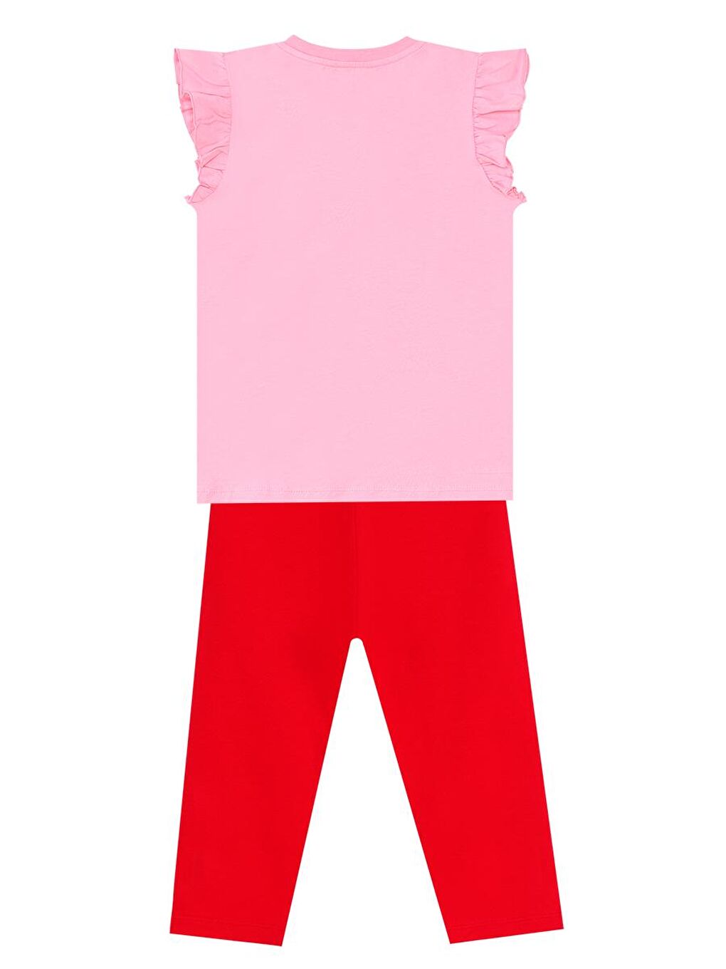 Denokids Pembe Çilek Kız Çocuk T-shirt Tayt Takım - 3