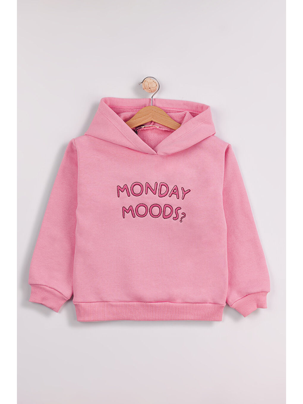 Pembe Kız Çocuk 2'li Paket Basic Sweatshirt-4
