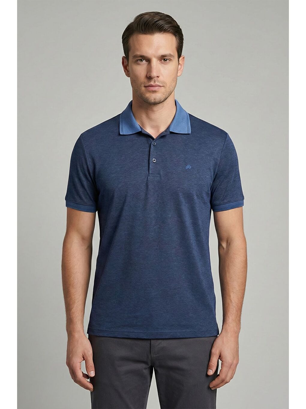 Lacivert Regular Fit Polo Yaka Erkek T-Shirt