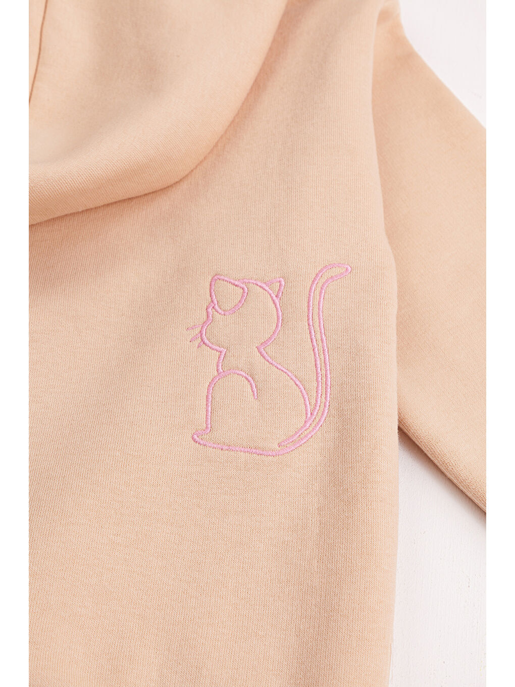 Pembe Kız Çocuk 2'li Paket Basic Sweatshirt-6