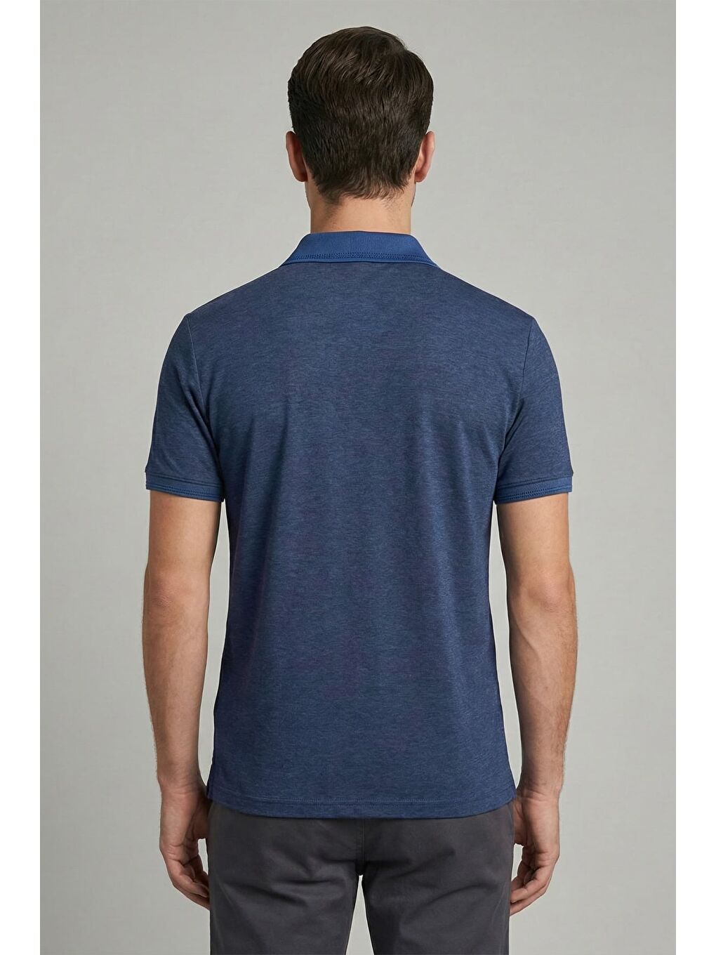 Lacivert Regular Fit Polo Yaka Erkek T-Shirt-3