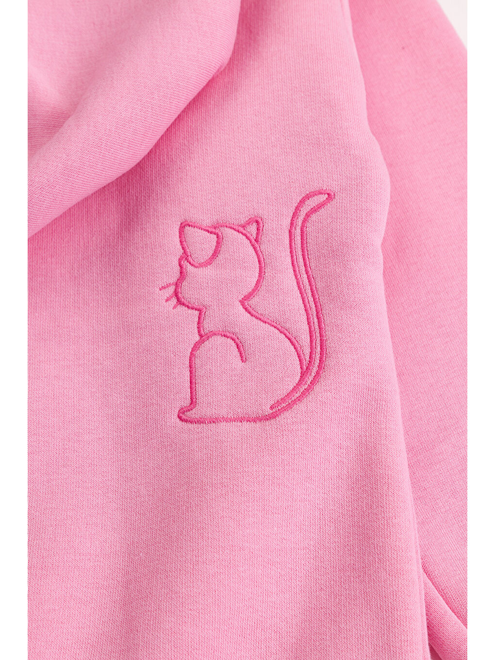 Pembe Kız Çocuk 2'li Paket Basic Sweatshirt-6