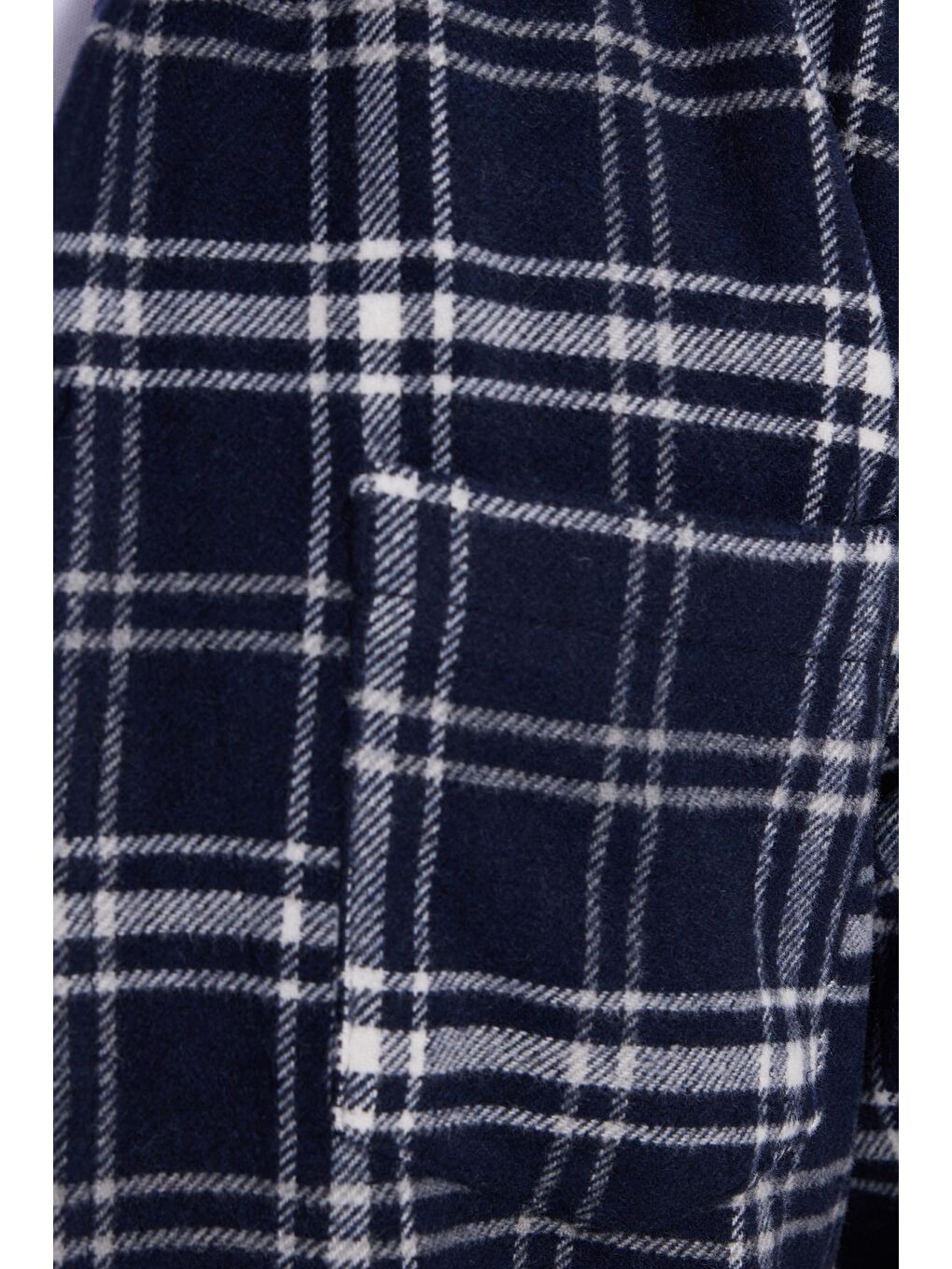 Lacivert Erkek Regular Fit Rahat Kesim Kışlık Kareli Oduncu Gömlek-6