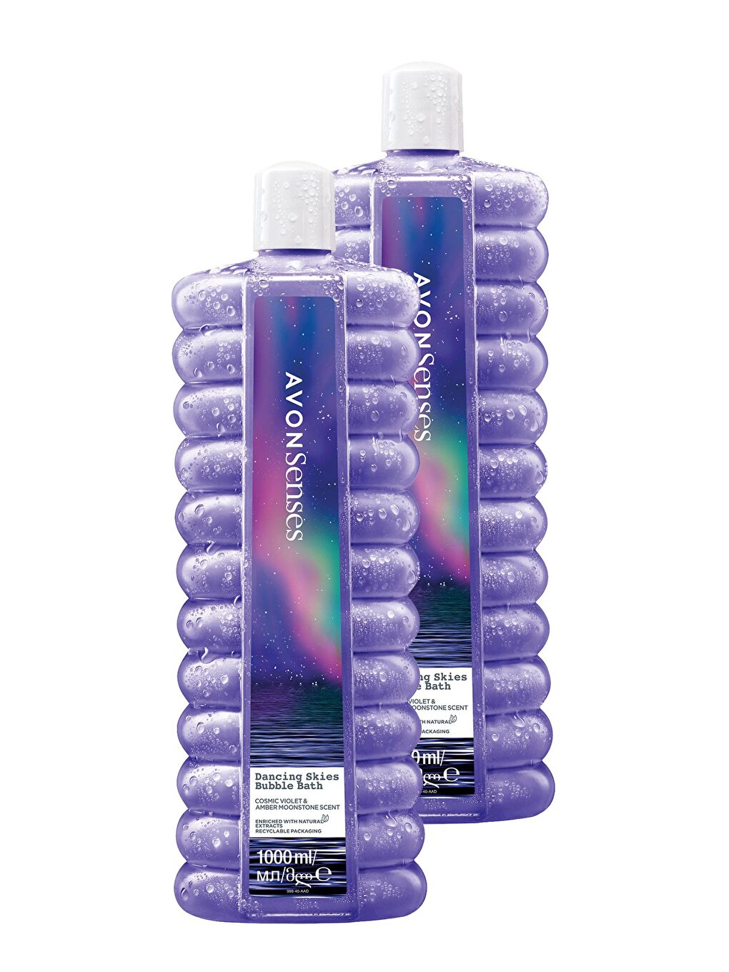 AVON Renksiz Senses Dancing Skies Menekşe ve Ahududu Kokulu Banyo Köpüğü 1 Lt. İkili Set