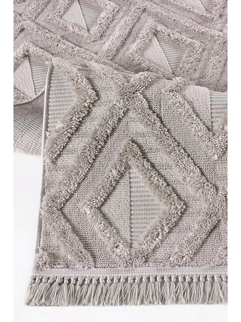 Bukle 6657 Bej Yumuşak Örgü Modern Dokuma Halı-100x300-1