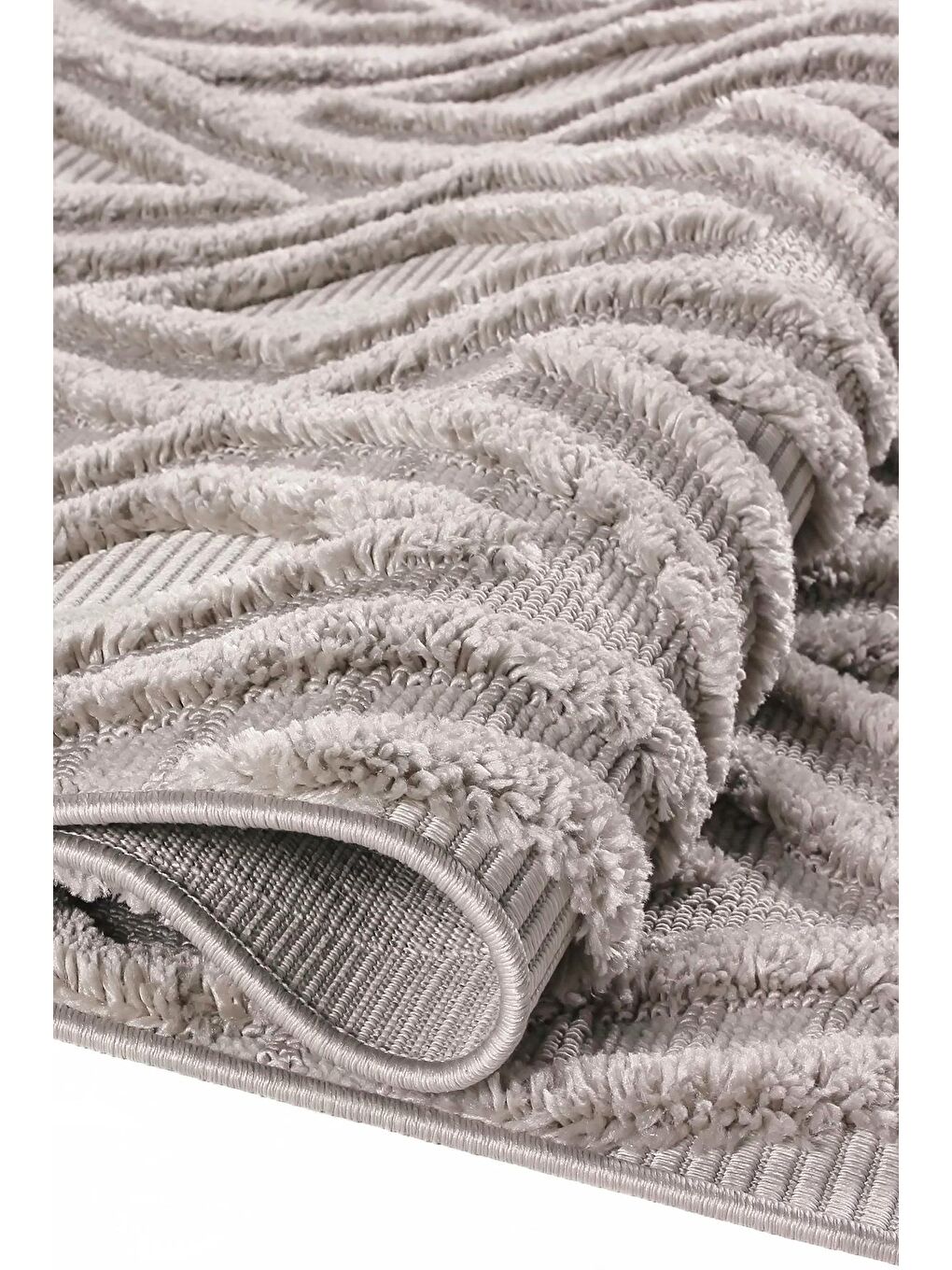 Bukle 6657 Bej Yumuşak Örgü Modern Dokuma Halı-100x300-2