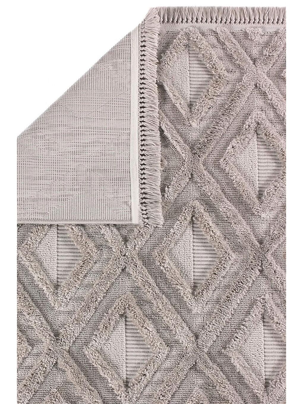 Bukle 6657 Bej Yumuşak Örgü Modern Dokuma Halı-100x300-3