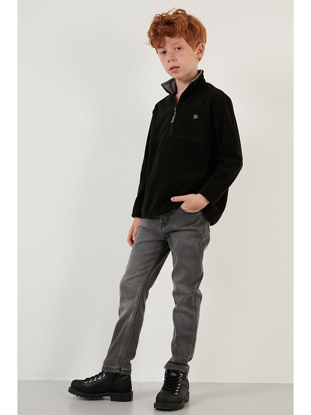 Haki Yumuşak Dokulu Fermuarlı Dik Yaka Şardonlu 2'li Paket Polar 5905002S2-3