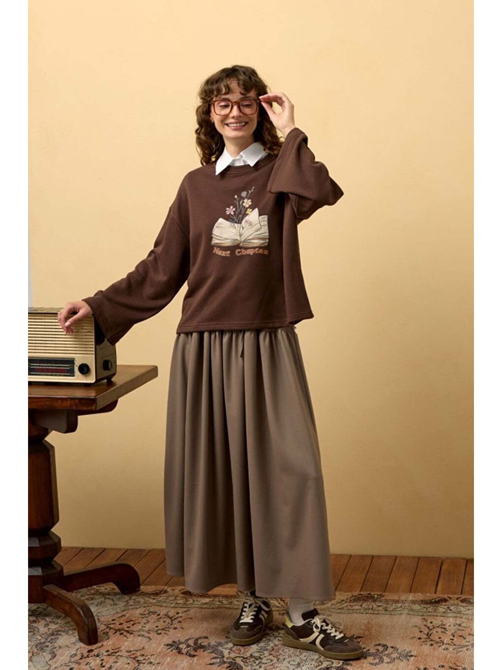 Kahverengi Çİkolata Baskılı 3 İp Body-2