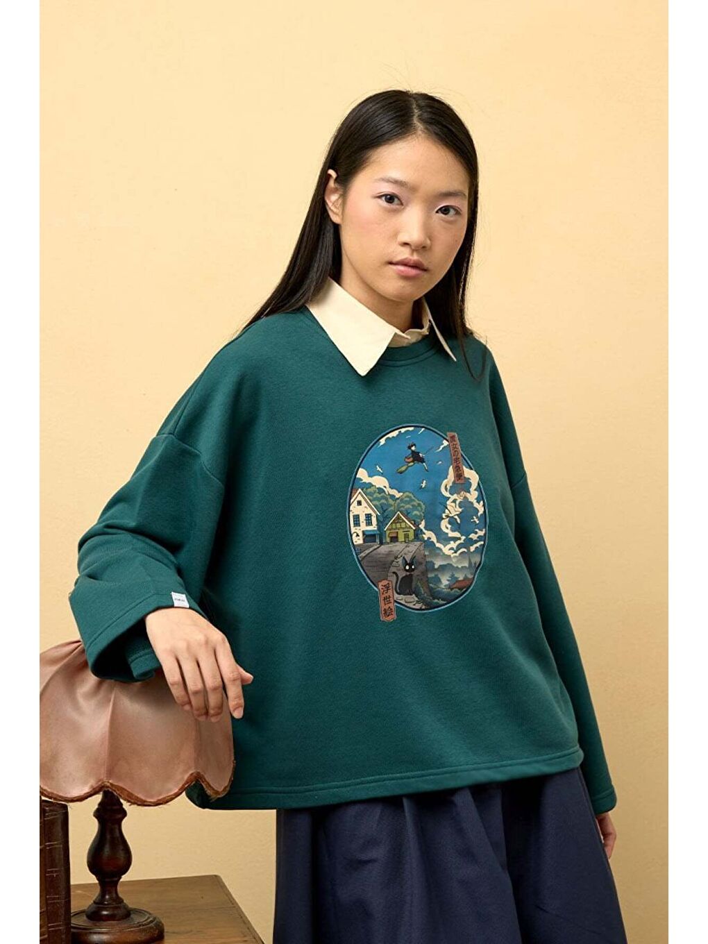 Yeşil Zümrüt Baskılı 3 İp Body