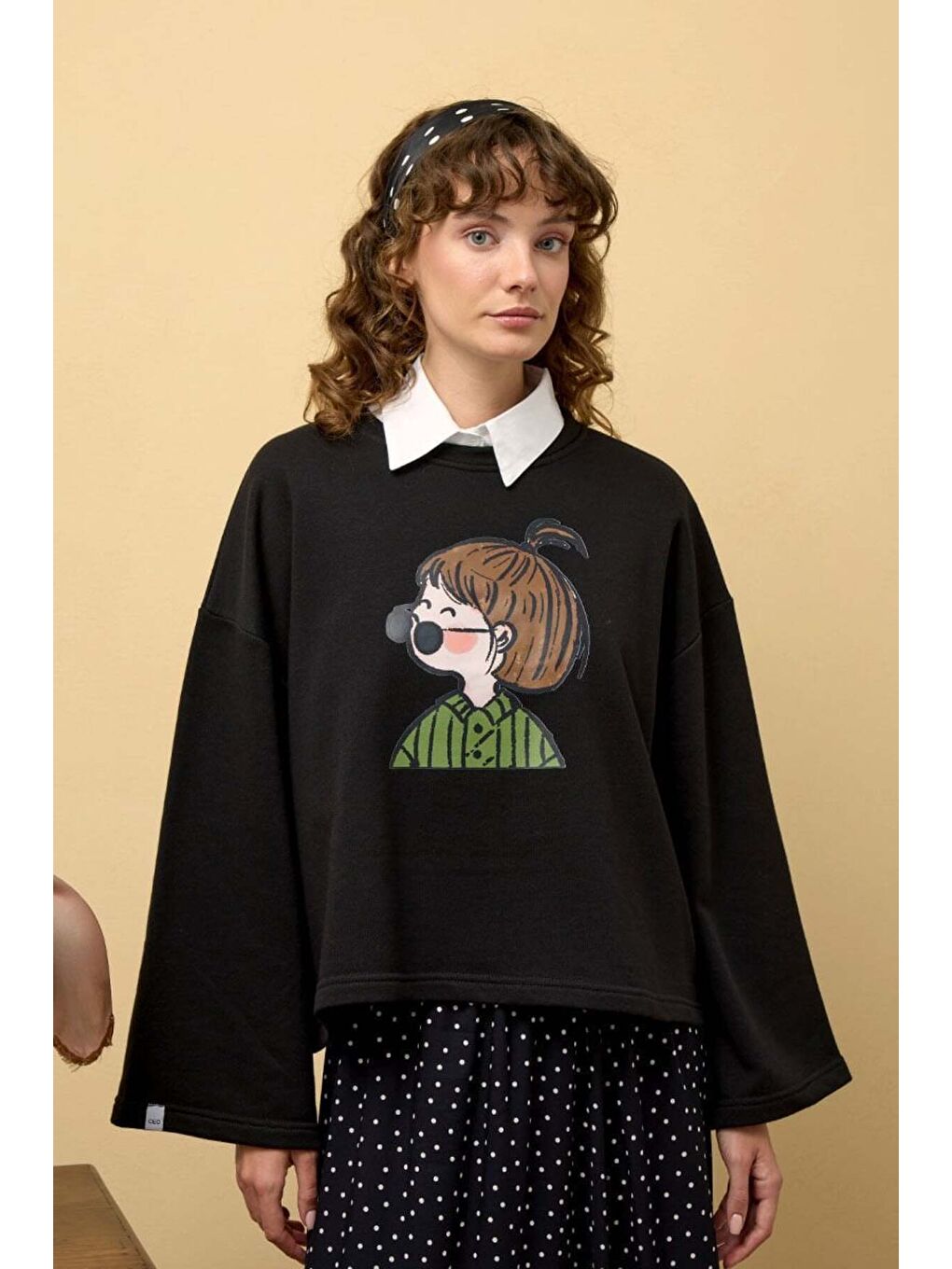 Siyah Baskılı 3 İp Body