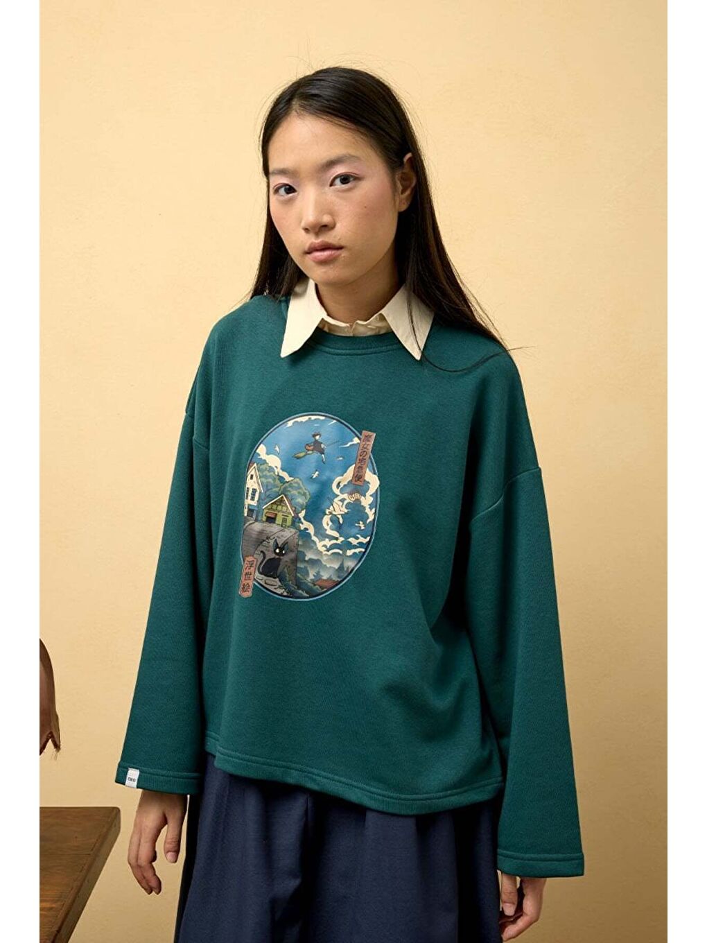 Yeşil Zümrüt Baskılı 3 İp Body-1