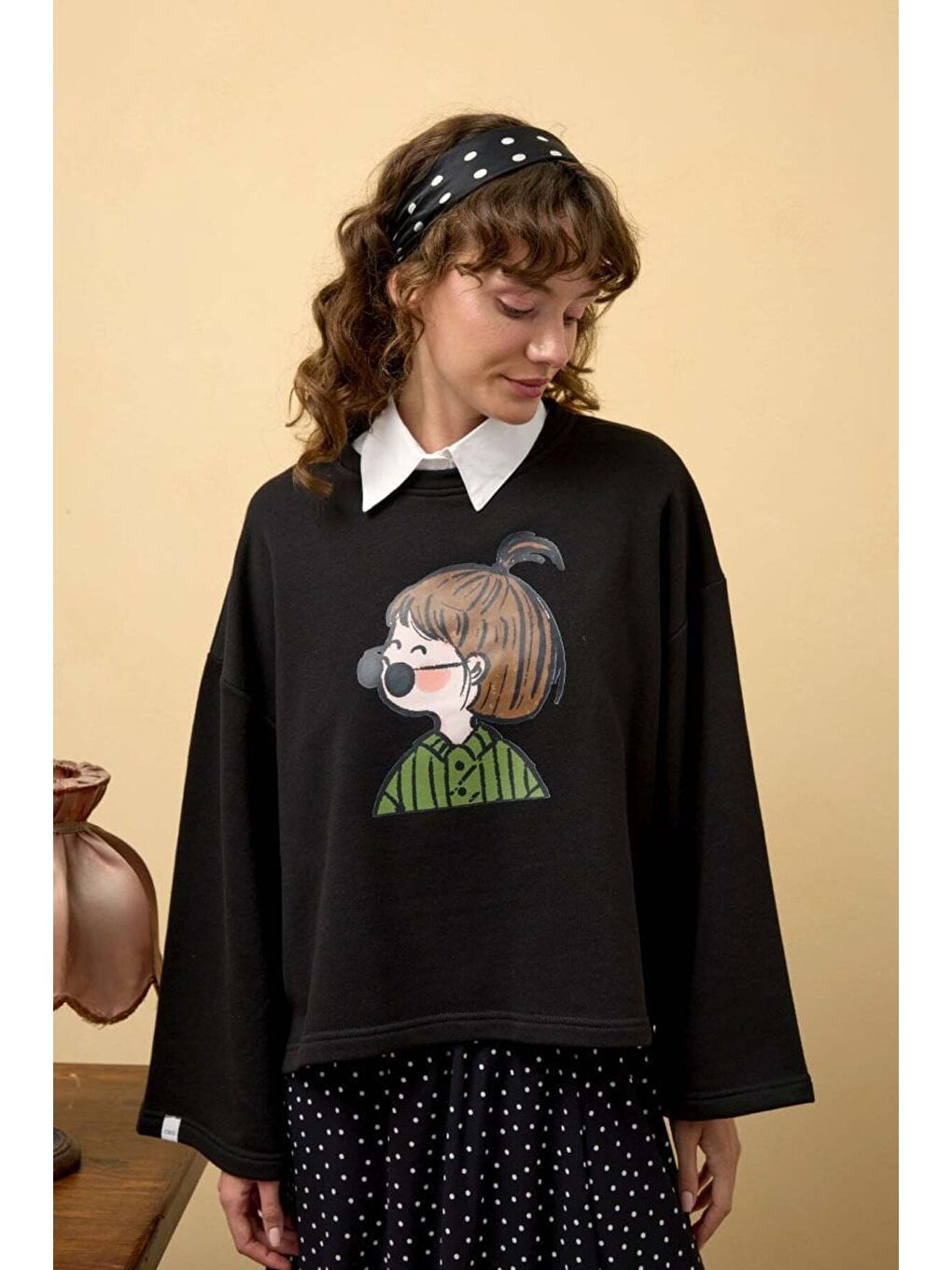 Siyah Baskılı 3 İp Body-1