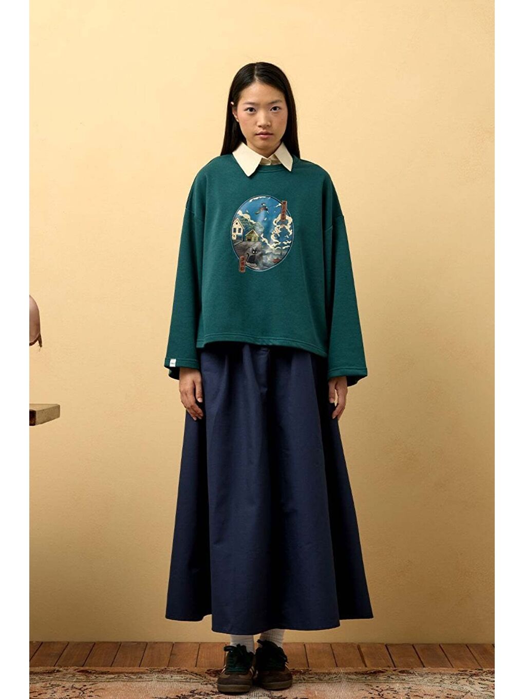 Yeşil Zümrüt Baskılı 3 İp Body-2