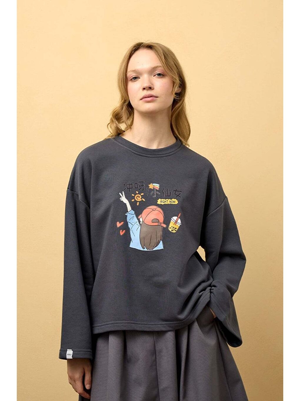 Antrasit Baskılı 3 İp Body