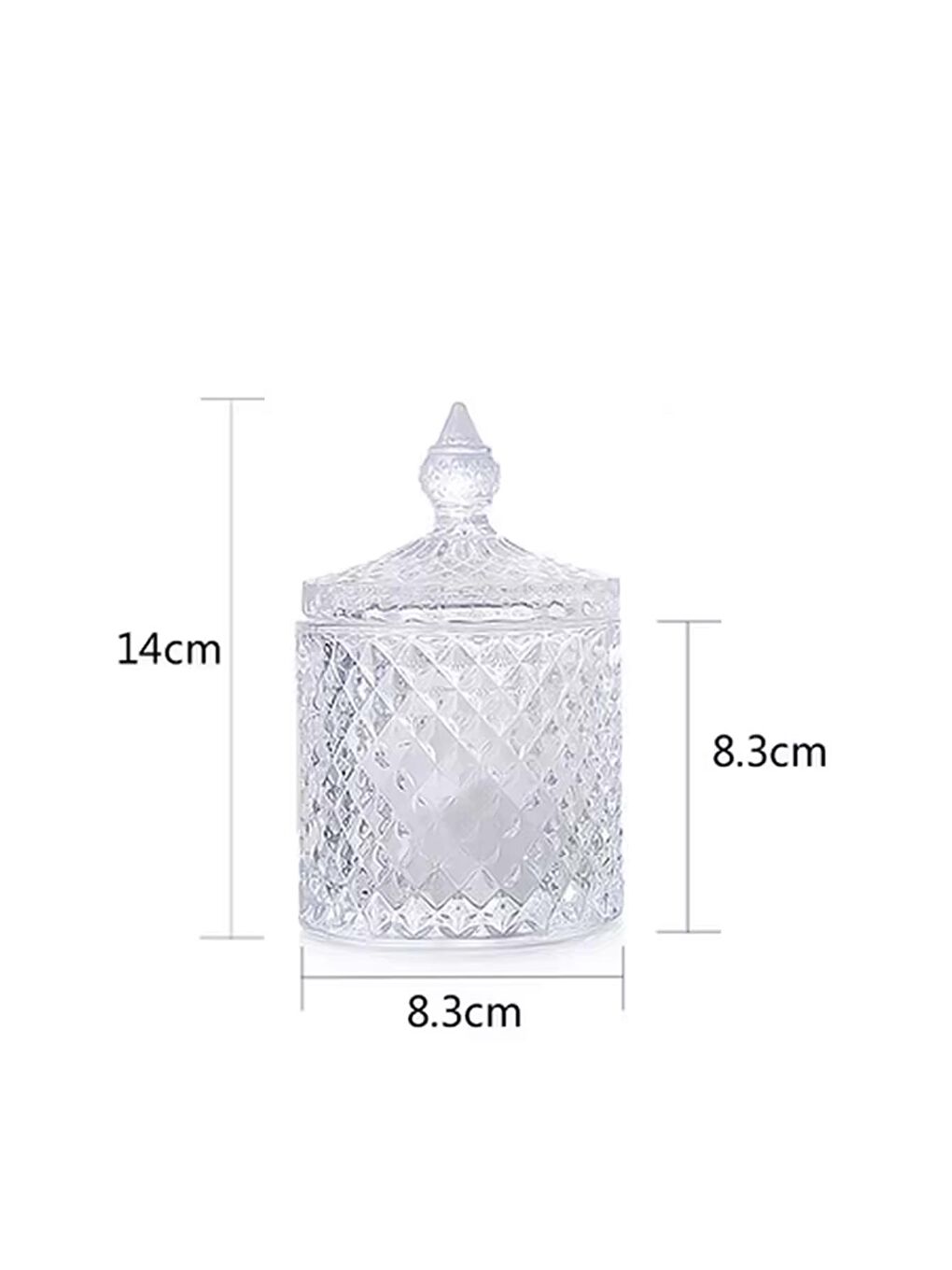 Beyaz Lüks Kristal Kesim Cam Vanilya Kokulu Mum-3