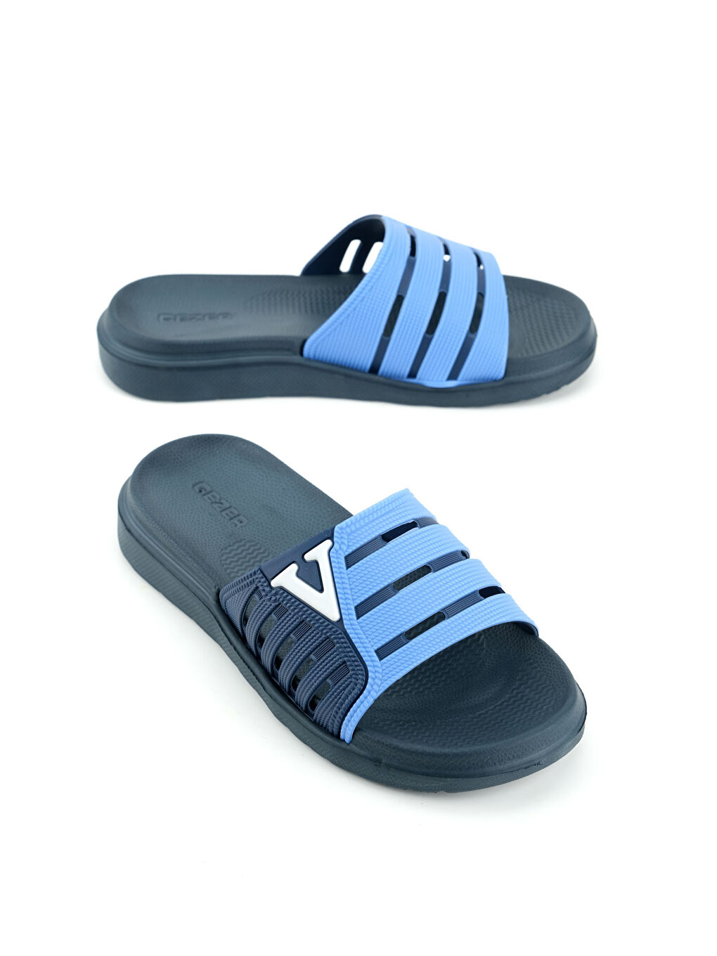 Lacivert Erkek Yazlık Eva Islak Zemine Uygun Günlük Ev Bahçe Havuz Banyo Terlik