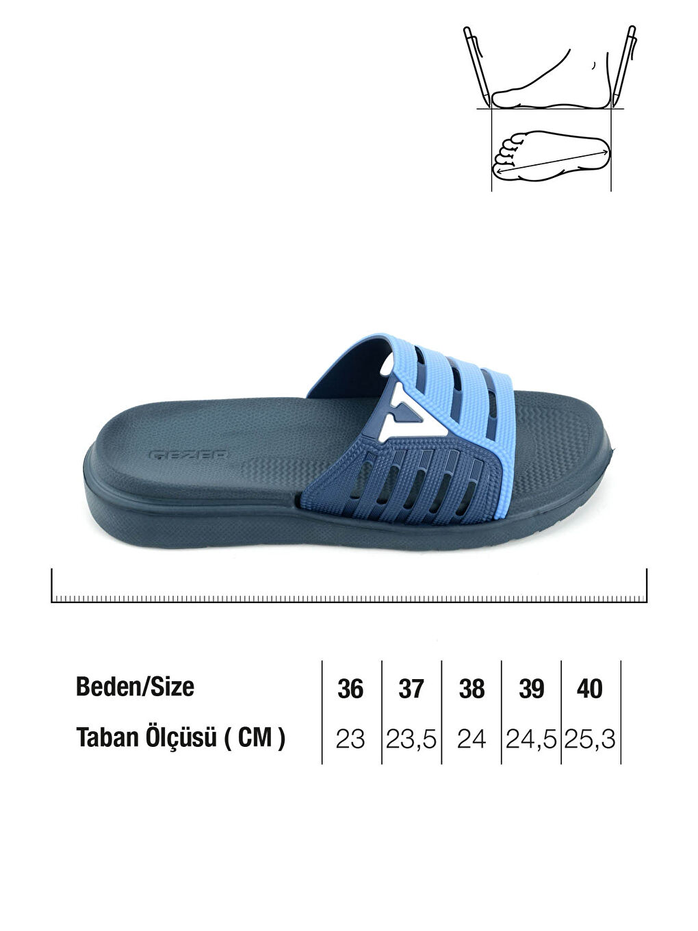 Lacivert Erkek Yazlık Eva Islak Zemine Uygun Günlük Ev Bahçe Havuz Banyo Terlik-1