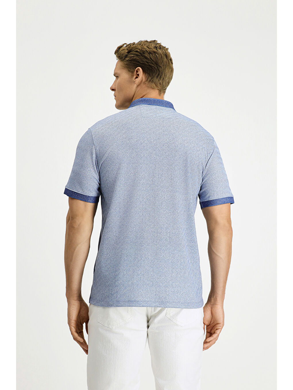 Mavi Regular Fit Desenli Elastanlı Polo Yaka Tişört-3