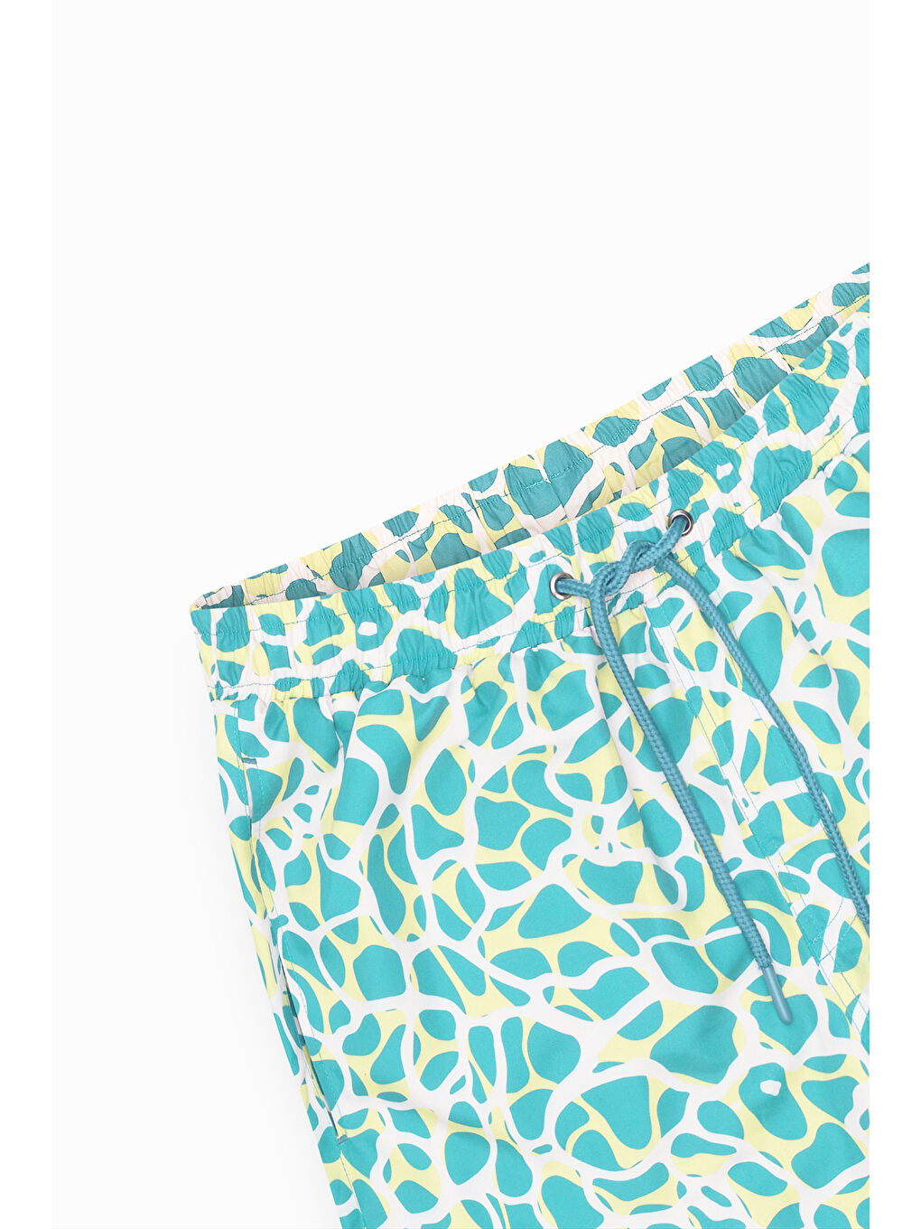 Yeşil Erkek MINT YESIL Standart Fit Normal Kesim Cepli Hızlı Kuruyan Desenli Mayo Deniz Şortu-11