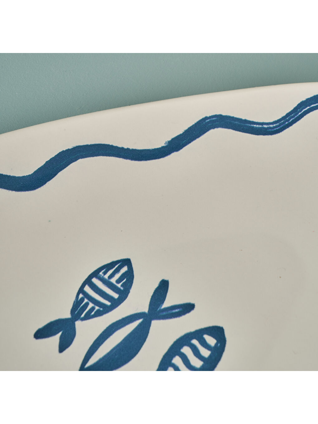 Marine Seramik Servis Tabağı Mavi (35 cm)-2