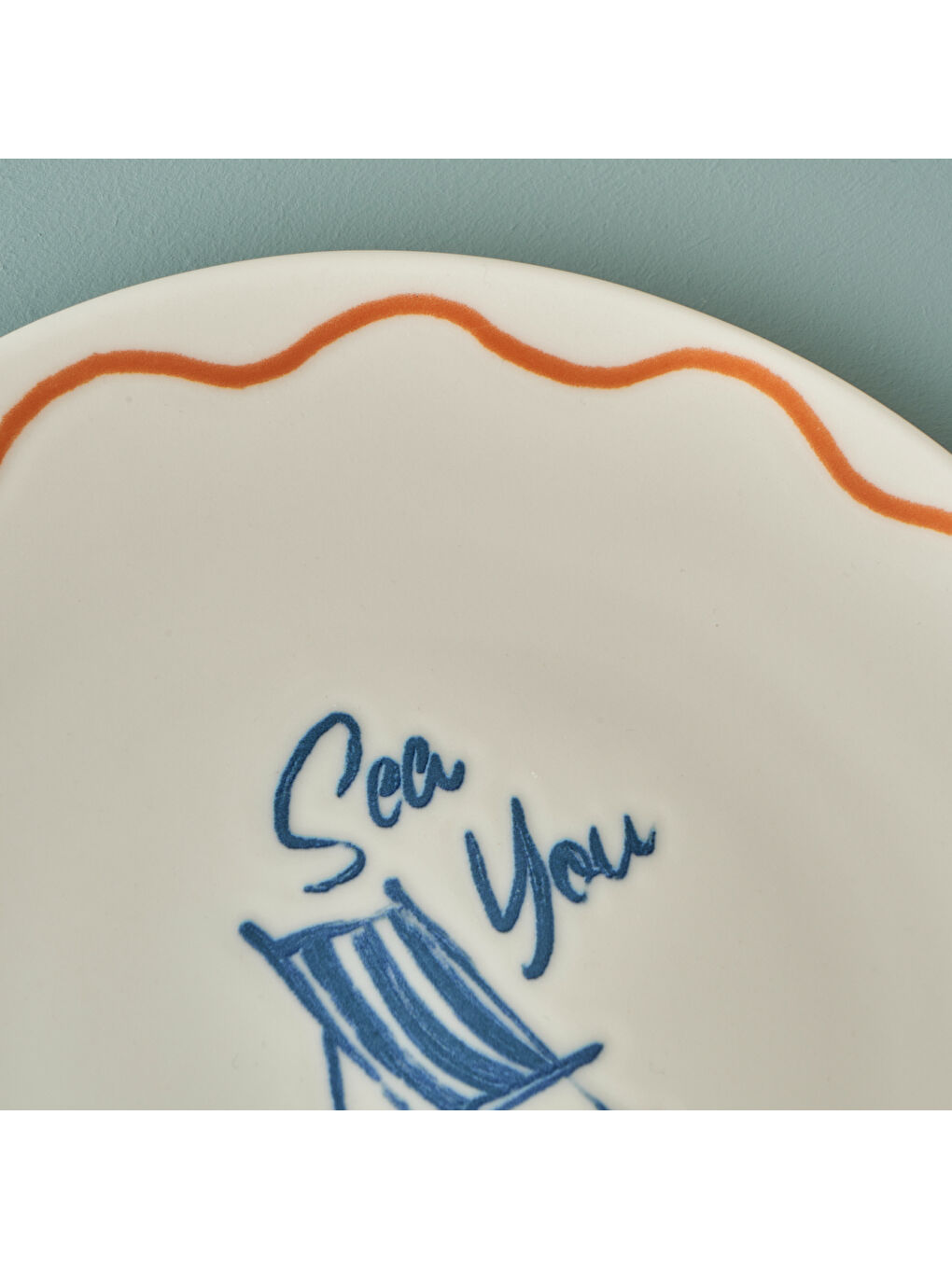 Marine Porselen 6'lı Pasta Tabağı Seti Mavi (19 cm)-1