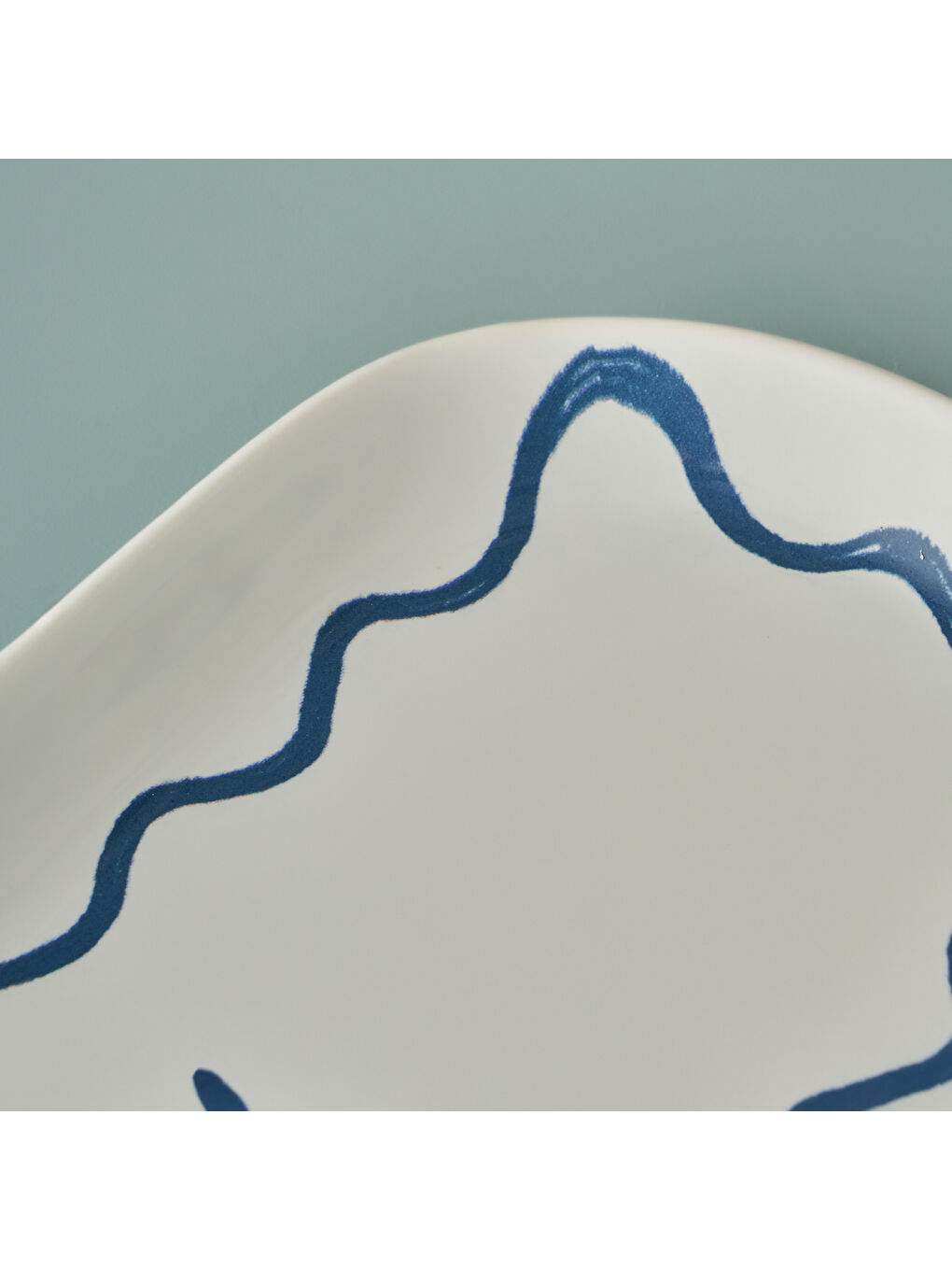 Marine Seramik Kayık Tabak Mavi (26x12,5 cm)-1