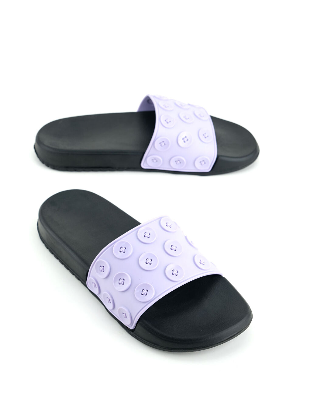 Lila Kadın Yazlık Eva Islak Zemine Uygun Ev Bahçe Banyo Havuz Terlik