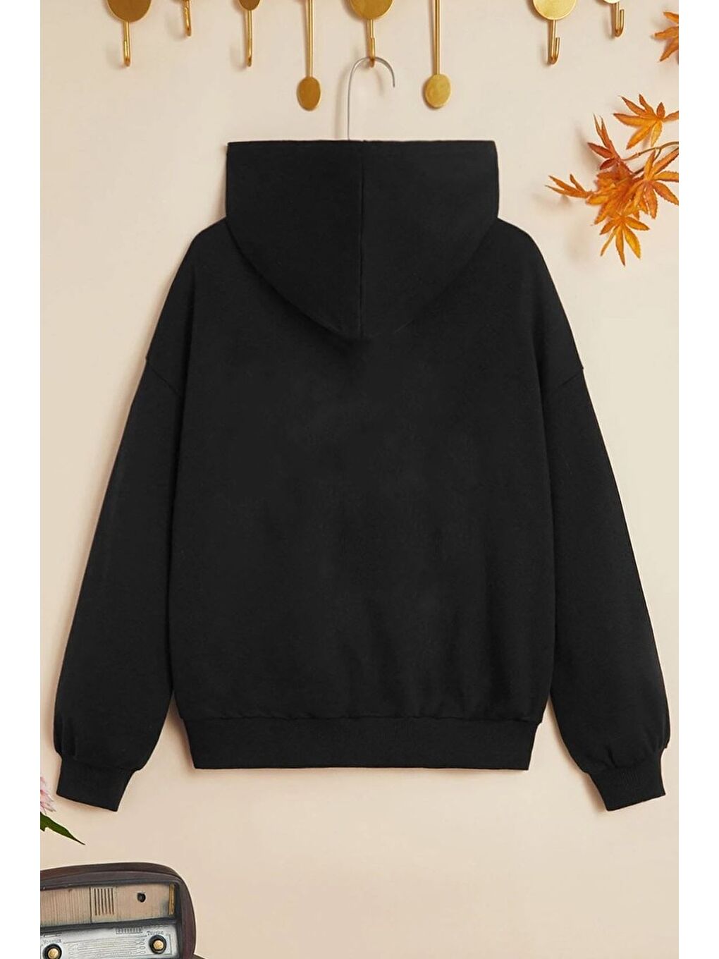 uyguntarz Siyah Çocuk  Baskılı Sweatshirt - 1