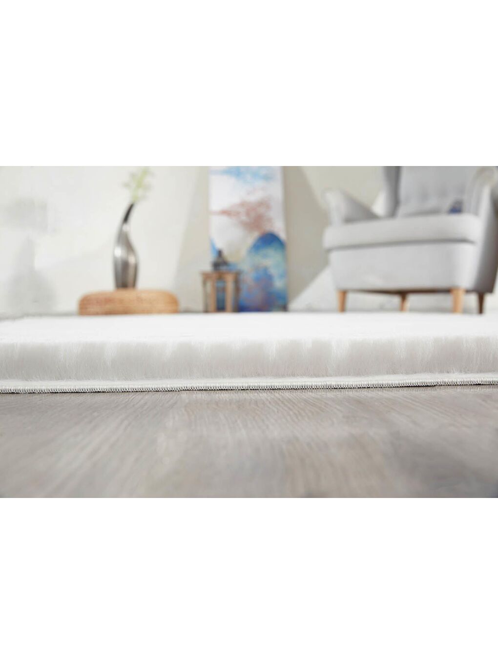 Beyaz Kürk Halı 80x120 Optik-2