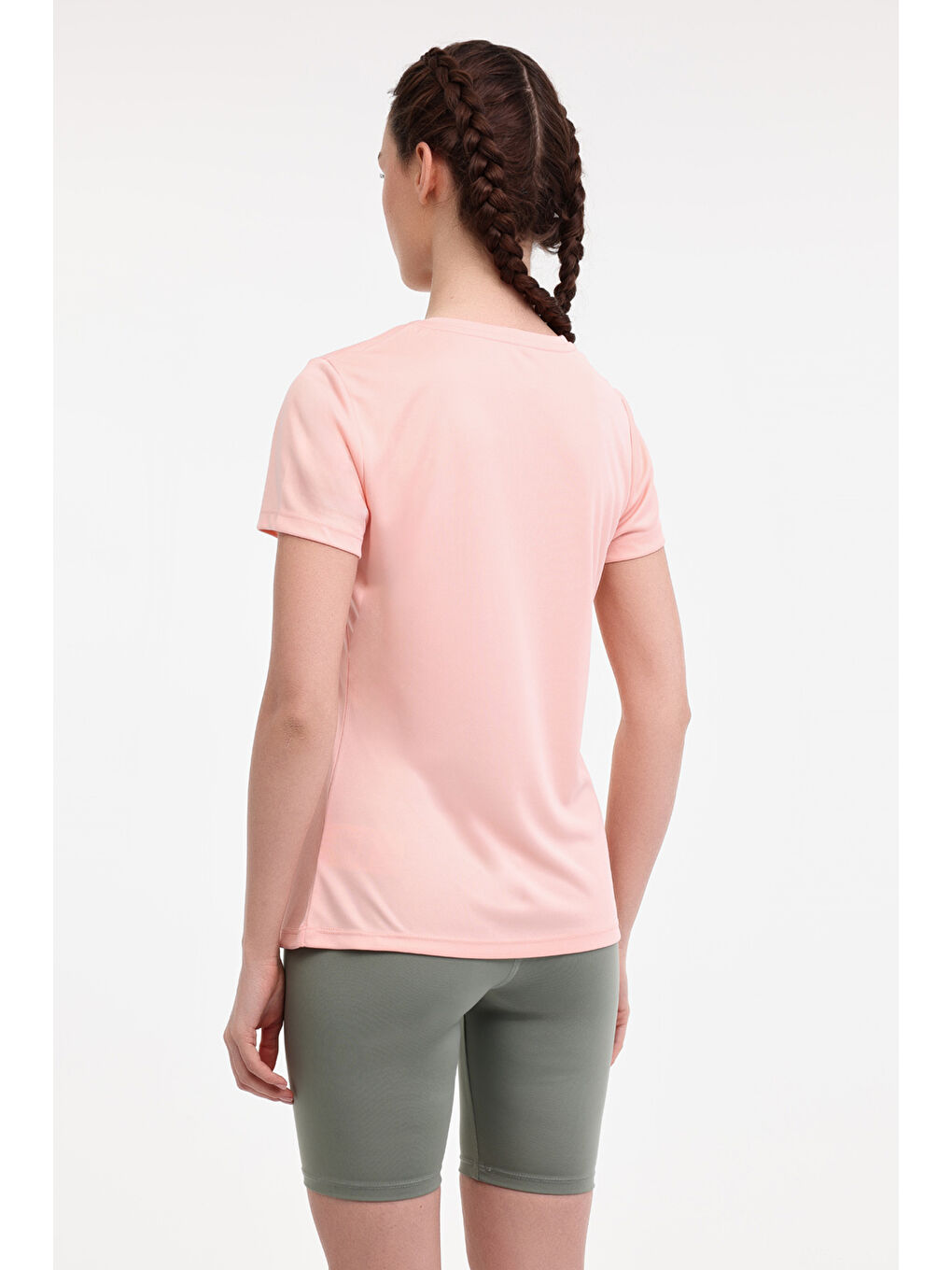 Pembe WB PES C NECK 11SN230 5FX Somon Kadın Kısa Kol T-Shirt-1