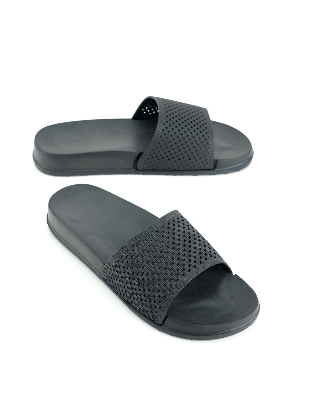 Siyah Kadın Yazlık Eva Islak Zemine Uygun Ev Bahçe Banyo Havuz Terlik