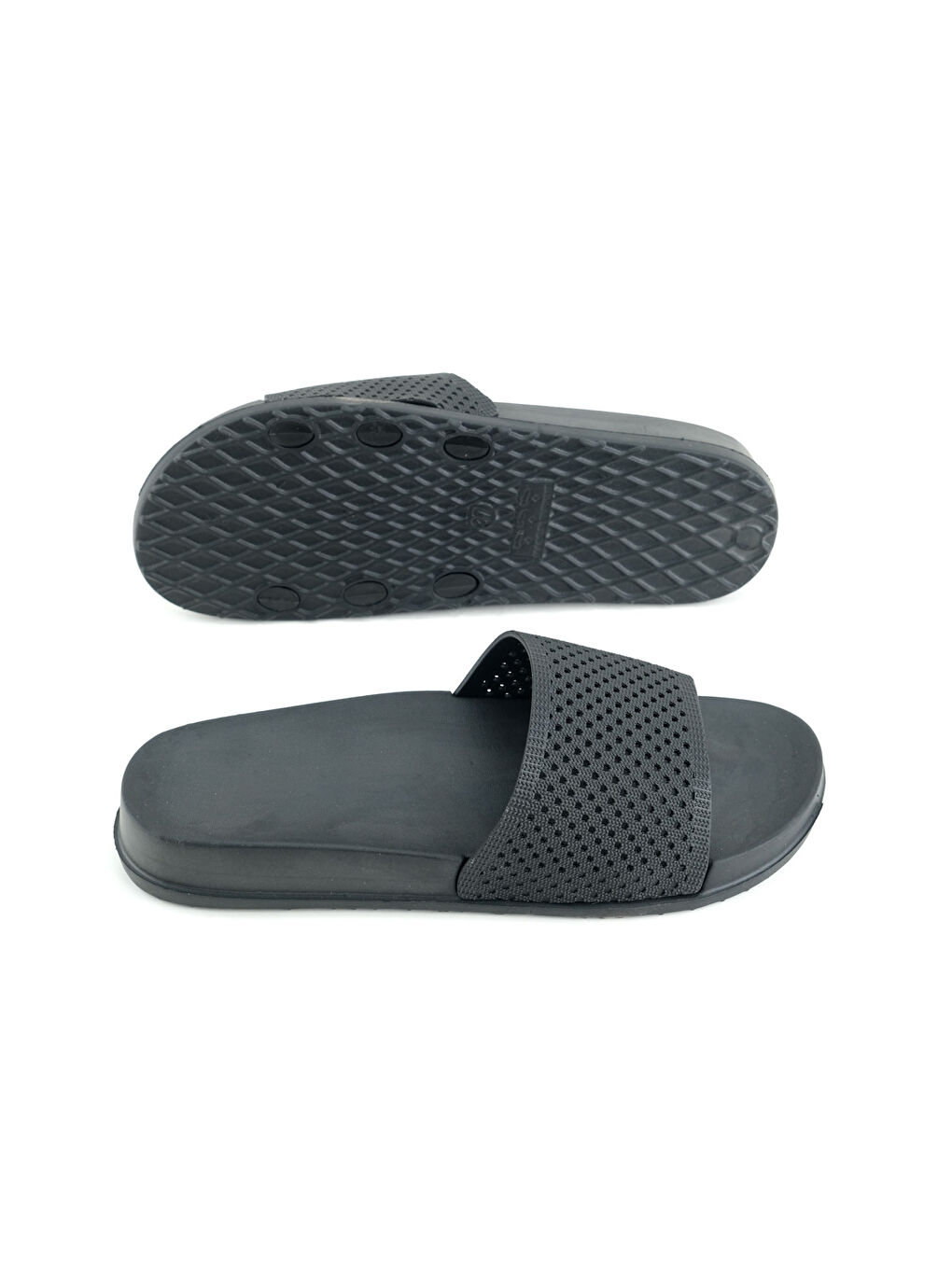 Siyah Kadın Yazlık Eva Islak Zemine Uygun Ev Bahçe Banyo Havuz Terlik-4