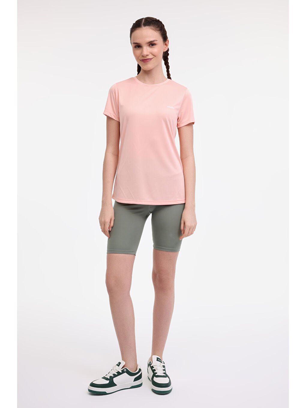 Pembe WB PES C NECK 11SN230 5FX Somon Kadın Kısa Kol T-Shirt-2