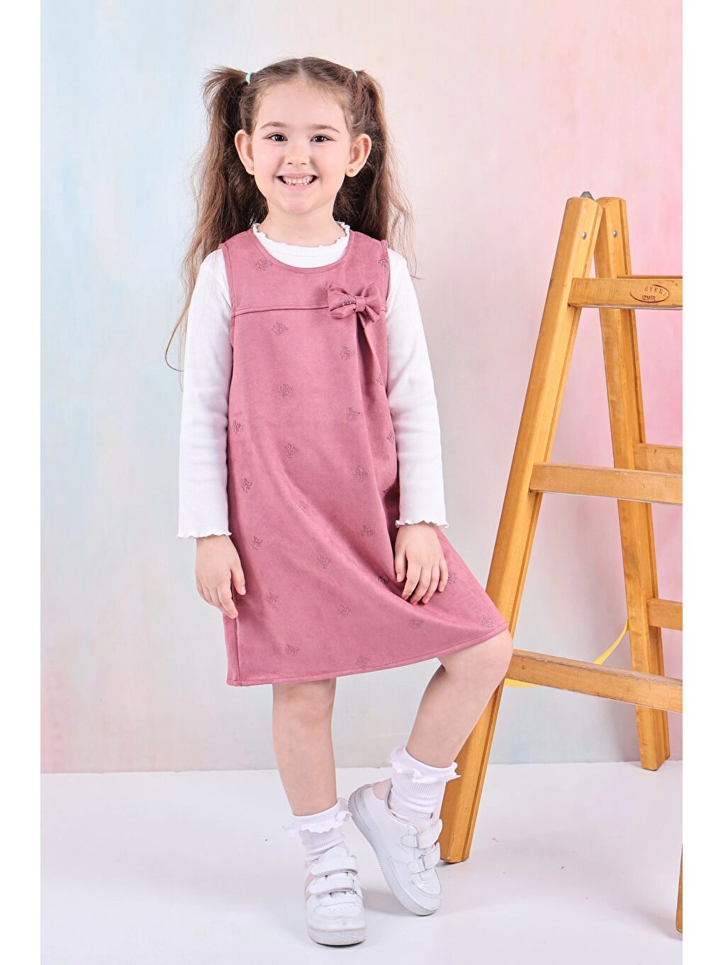 Pembe Fiyonk Nakışlı Jile Takım 50771-1