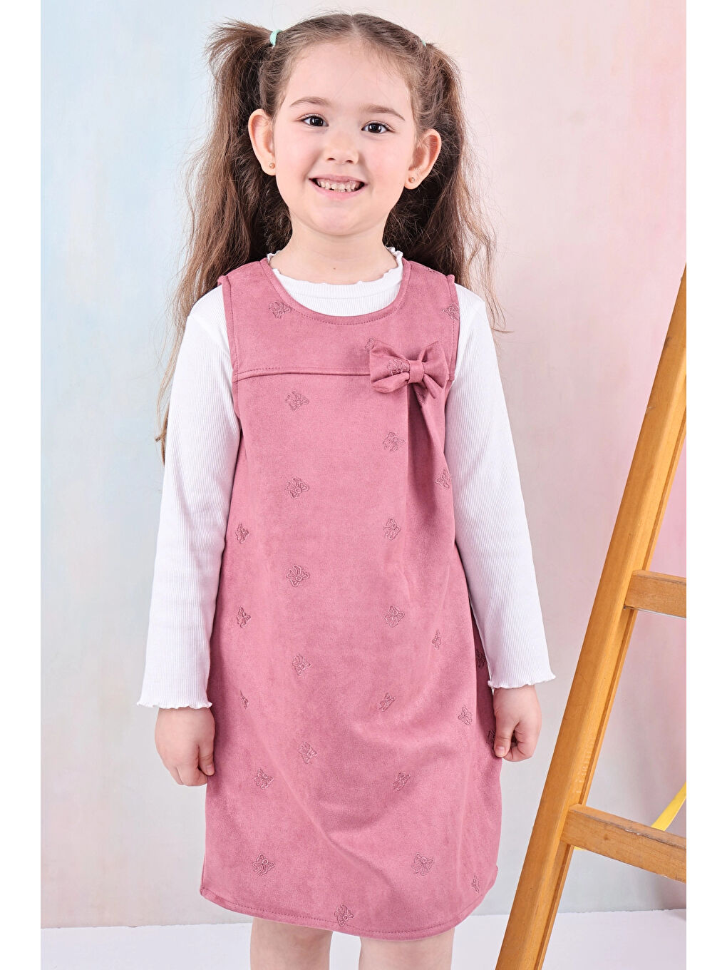 Pembe Fiyonk Nakışlı Jile Takım 50771-2