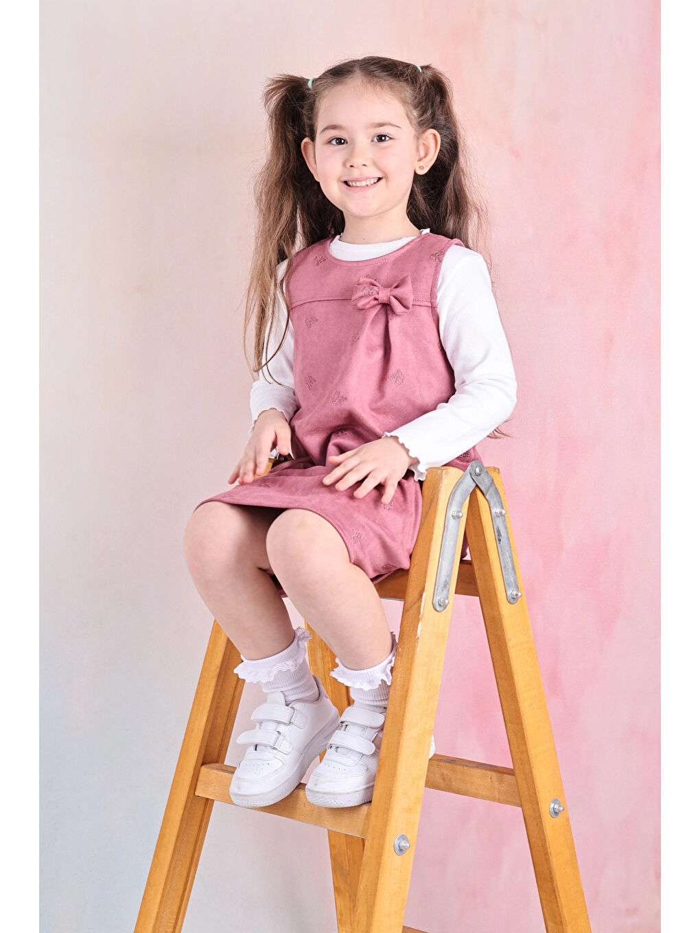 Pembe Fiyonk Nakışlı Jile Takım 50771-3