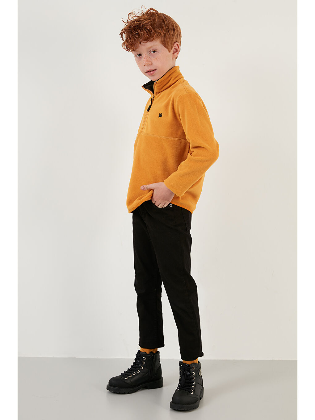 Sarı Yumuşak Dokulu Fermuarlı Dik Yaka Şardonlu 2'li Paket Polar 5905002S2-3