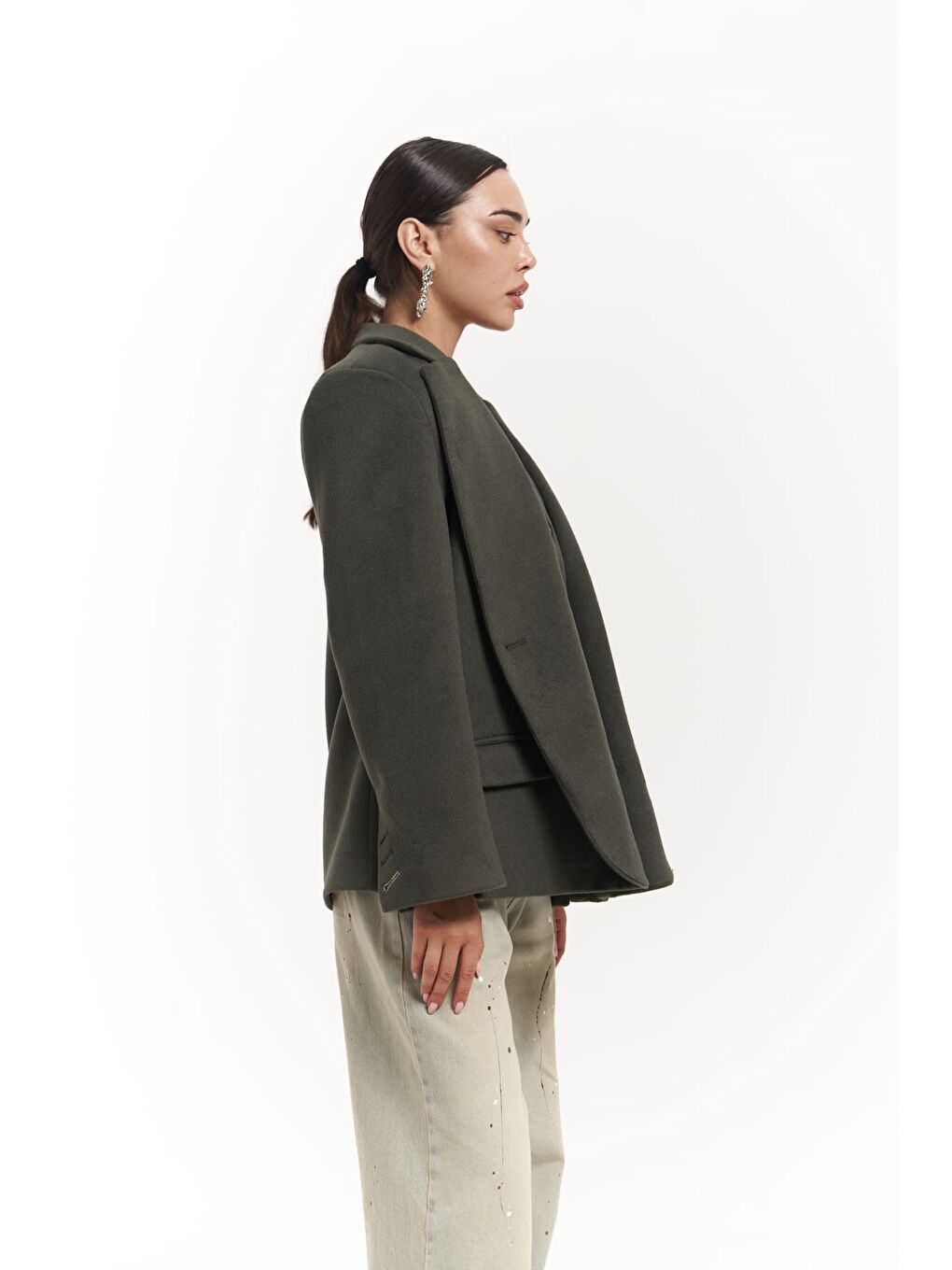 Armonia Yırtmaç Detaylı Petrol Mavisi Blazer-2