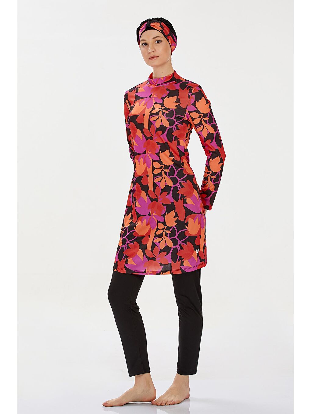 Elastanlı Tam Kapalı Tesettür Mayo Brıelle 9208 Siyah-2