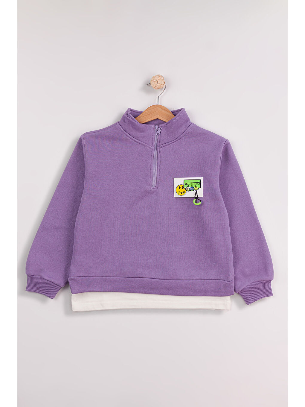 MİSSTUFFY Kırmızı Kız Çocuk 2'li Paket Basic Sweatshirt - 5