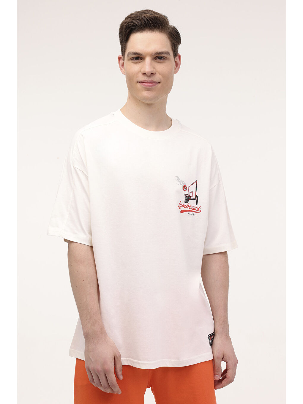 Bej ML CHASE 11BB1011 4FX Ekru Erkek Kısa Kol T-Shirt