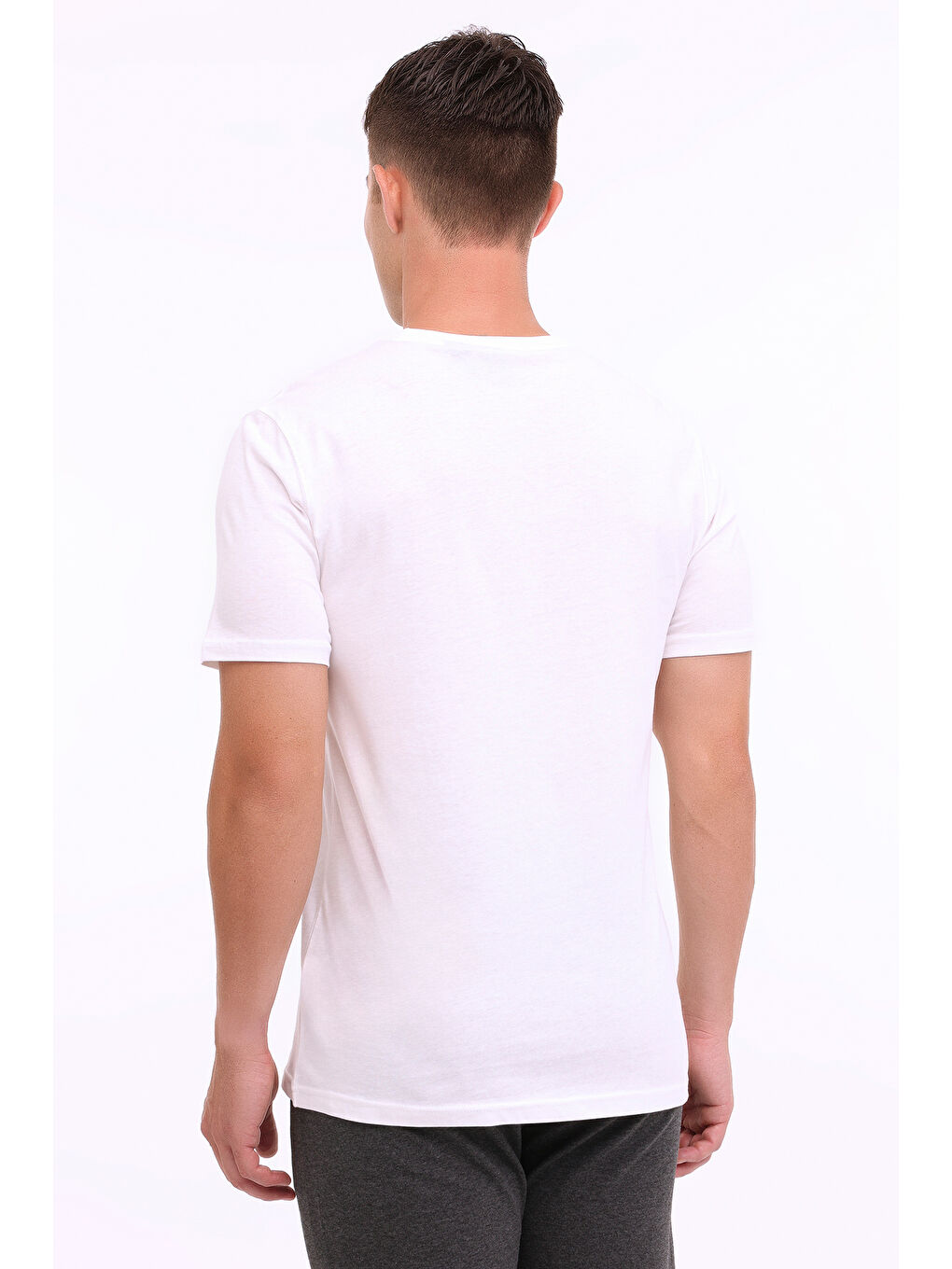 Beyaz ML STARWARS 11LSN1013 4FX KIRIK BEYAZ Erkek Kısa Kol T-Shirt-1