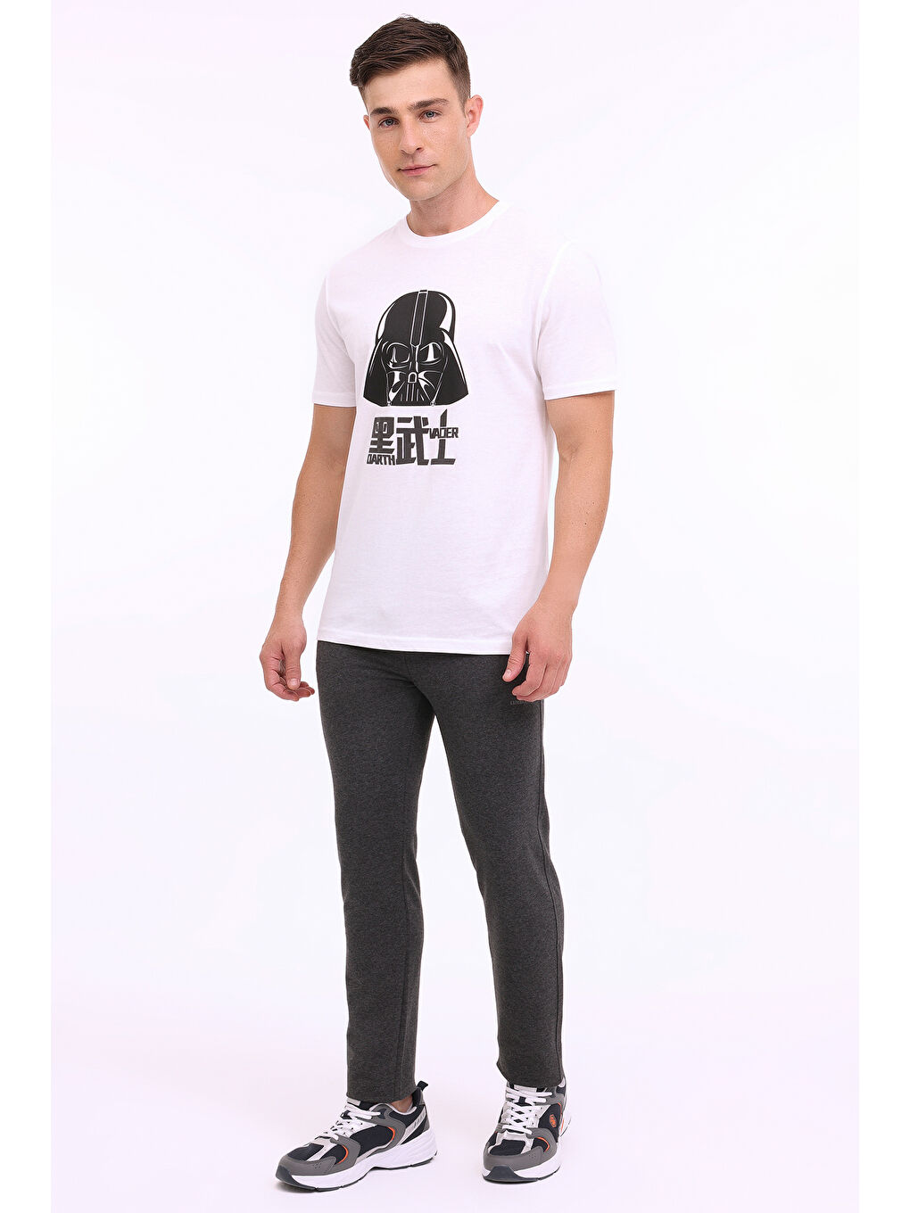 Beyaz ML STARWARS 11LSN1013 4FX KIRIK BEYAZ Erkek Kısa Kol T-Shirt-2