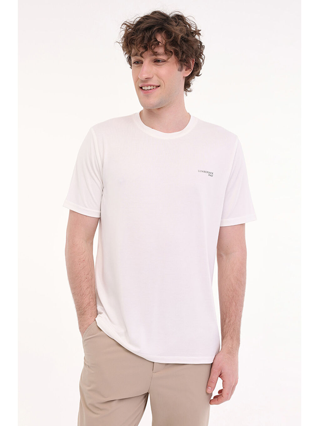 ML SANIE 11HS55 5FX Beyaz Erkek Kısa Kol Tişört