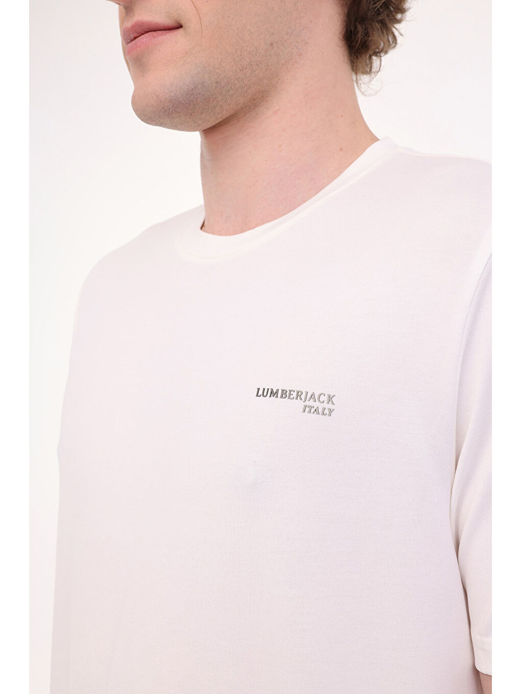 ML SANIE 11HS55 5FX Beyaz Erkek Kısa Kol Tişört-3