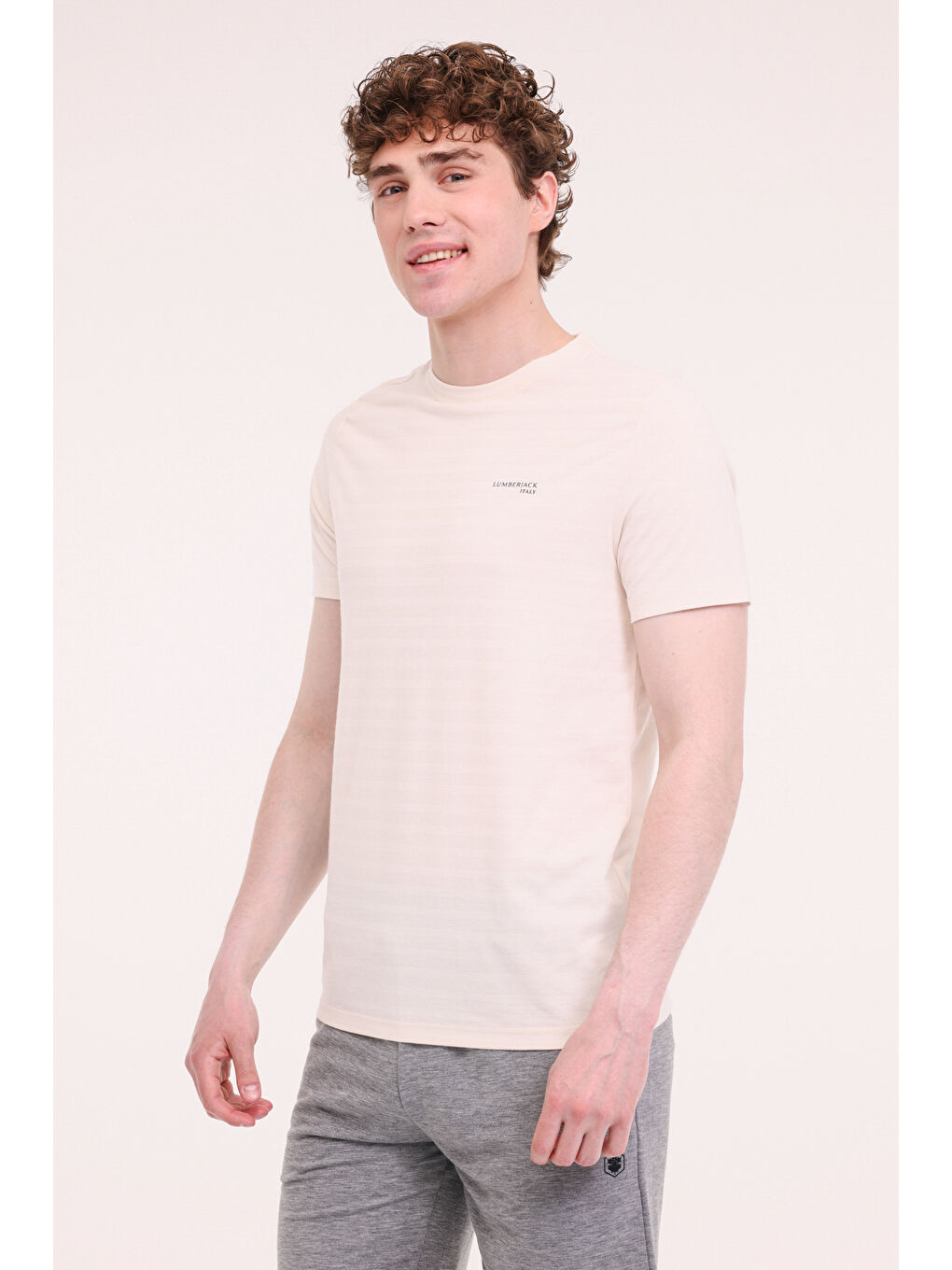 Beyaz ML HARVES 11ITL1103 4FX KIRIK BEYAZ Erkek Kısa Kol T-Shirt